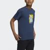 Adidas Neo Cartoon Print Sports Crew Neck T-Shirt Men Tops Navy GS2580