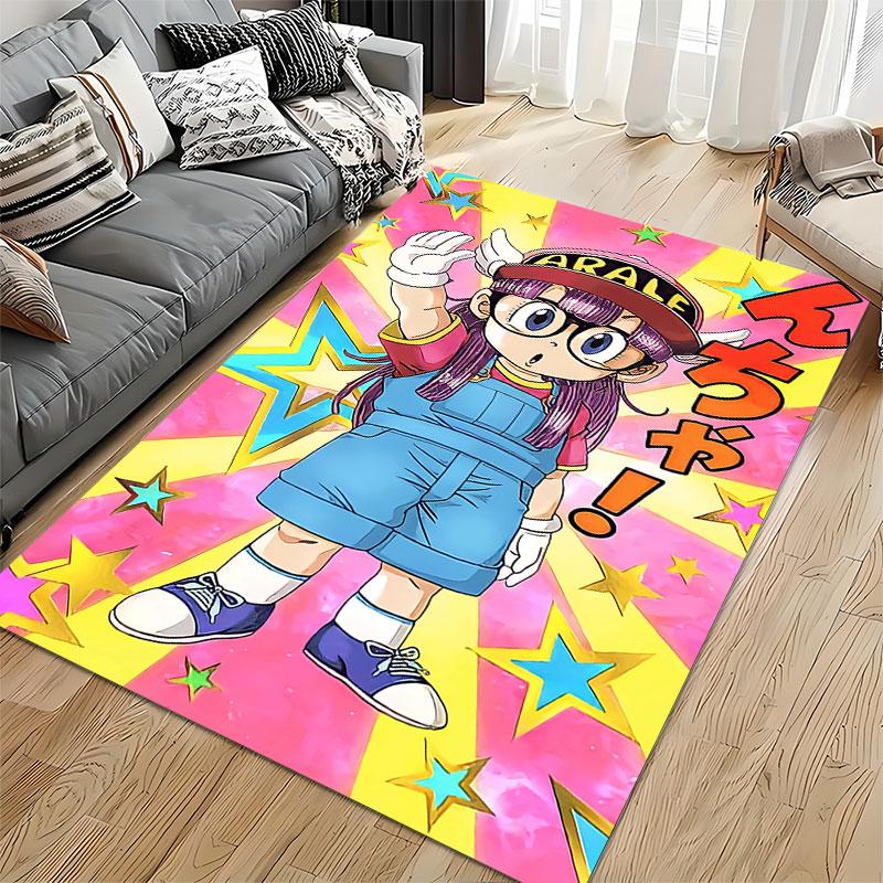 Arale Cartoon Starburst Carpet Suitable As a Non-slip Mat for the Living Room or Bedroom Sofa