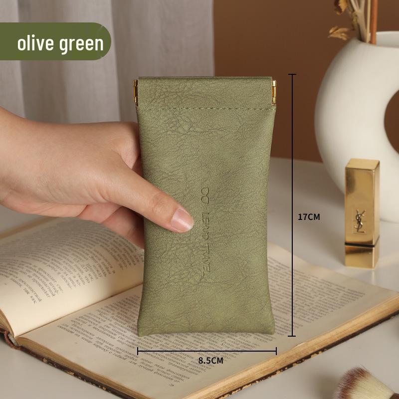 

Retro Women s Sunglasses Case with Pressure-Resistant Auto-Closing Eyeglass Bag