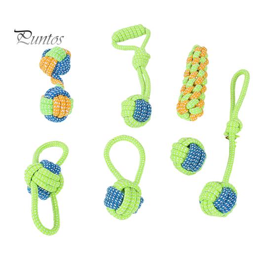 

7/8 шт. игрушка-веревка для собак, устойчивая к жеванию, хлопковая веревка, узелковая игрушка для агрессивных любителей жевать, интерактивная игрушка-перетягивание каната, прорезывающаяся зубами для маленьких и больших собак 7pcs