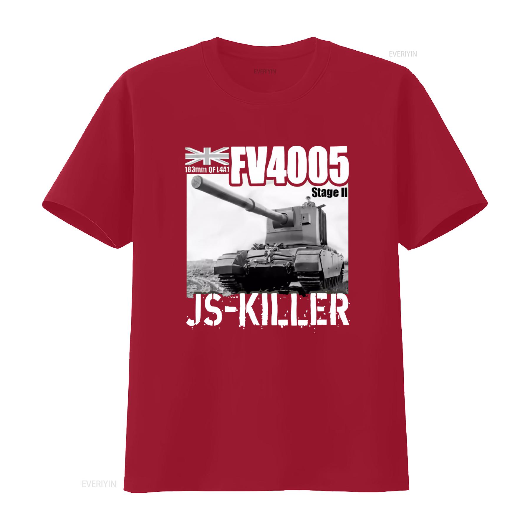 FV4005 Stage II Heavy Anti Tank Britisher Centaur Prototype JS Killer T Shirt 40379 vintage Washed Stretched Breathable homme S