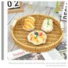 Woven Storage Basket Rustic Design for Fruits Snacks Bread Long-Lasting Home Kitchen Organizer Rattan Woven Basket