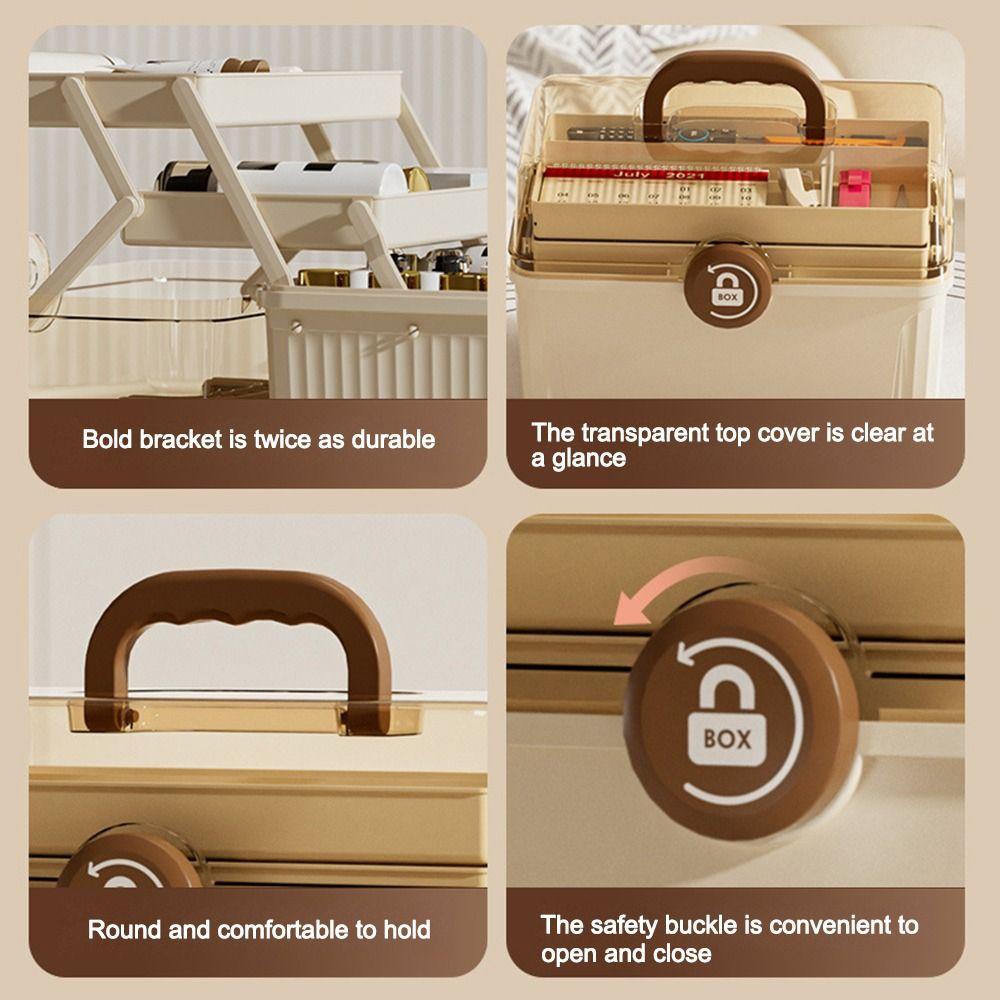 Large Capacity Medicine Box Multi-Layer Jewelry Nail Polish Organizer  Home