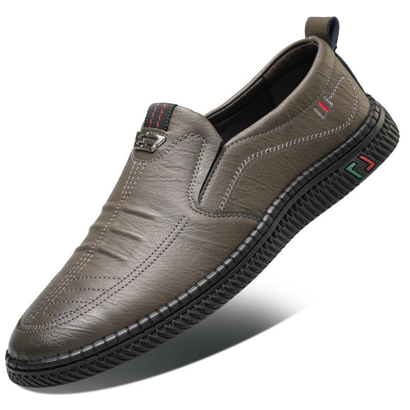 2025 new spring men's handmade online men's shoes non-slip driving shoes breathable casual leather shoes men's single shoes 865