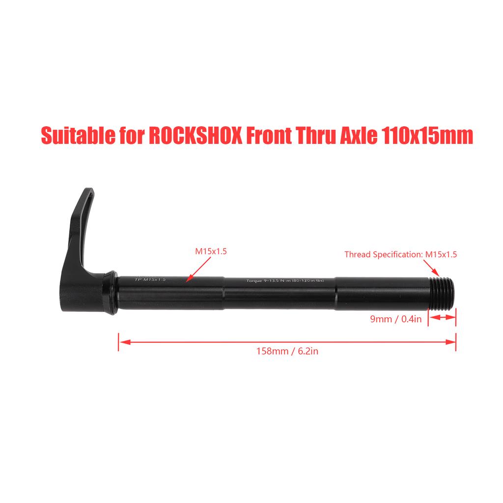 Thru Axle Quick Release Skewer Lightweight Aluminum Front Fork Skewer for