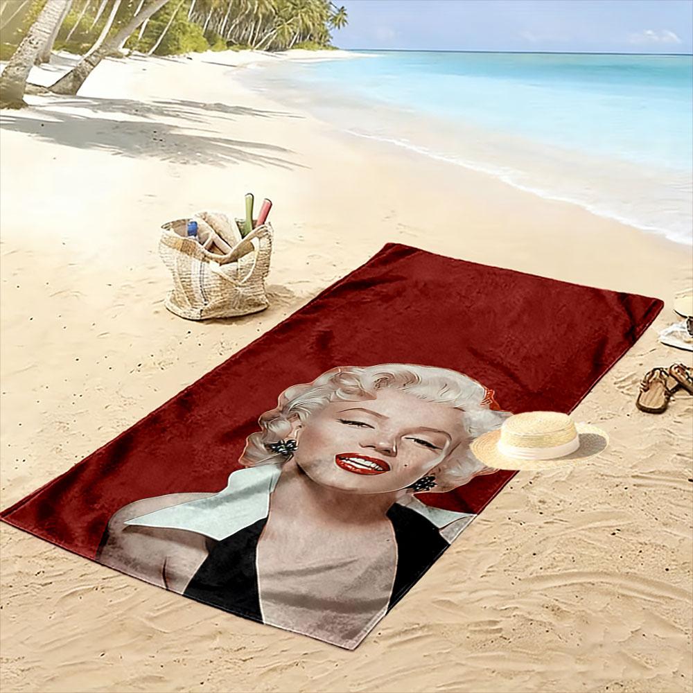 Vintage Blonde Portrait Towel Beach Towel Quick-drying for Travel Outdoor Sports Jogging Beach and Swimming
