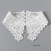 White Neckline Lace Collar Craft Sewing Fabric Venise Motif Applique Trims DIY Craft