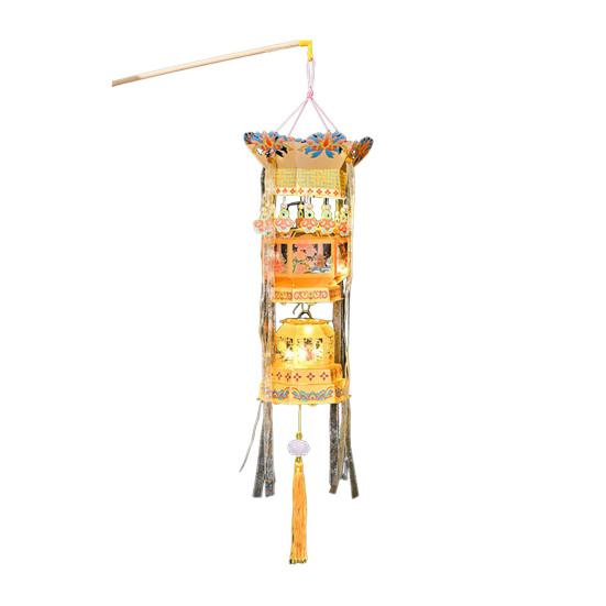 Spring Festival DIY Lantern Kit Chinese Traditional Handheld Lucky Lantern with Tassel And Ribbon Decor for Lunar New Year Wedding Birthday Decoration