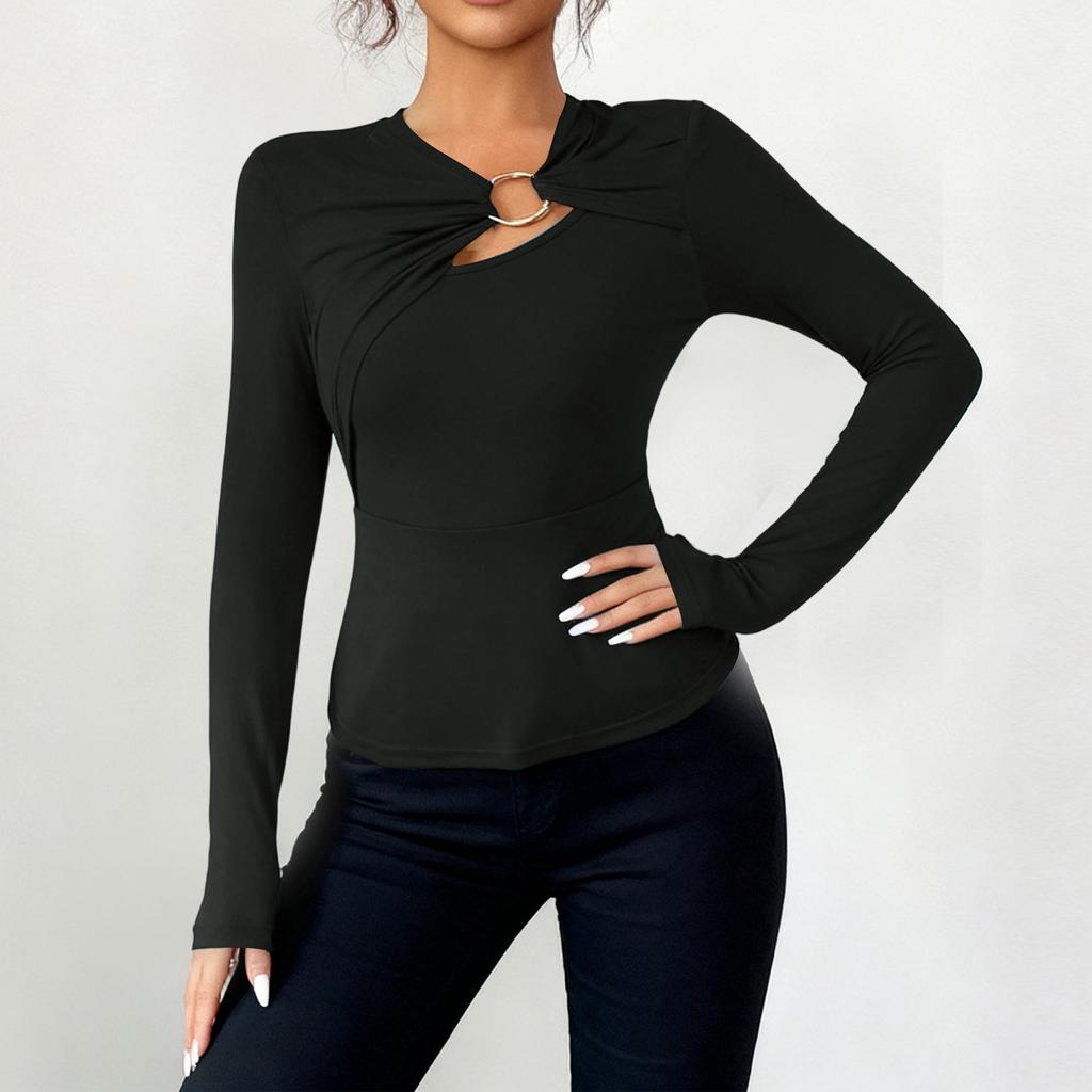 Women's Fashionable Long Sleeve Elegant Commuting And Casual Top