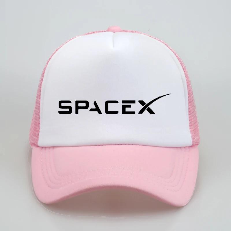 Hot Sale SpaceX Baseball Caps UFO Unisex Women Hats Summer Outer Space Rocket Musk Fans Sport Active Cool Hat Mesh Net Trucker Cap