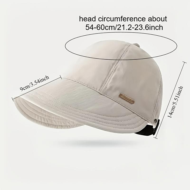 Cappello da Sole da Donna a Tesa Larga Pieghevole Berretto da Baseball per Coda di Cavallo Cappello a Secchiello da Pescatore da Spiaggia per Esterno