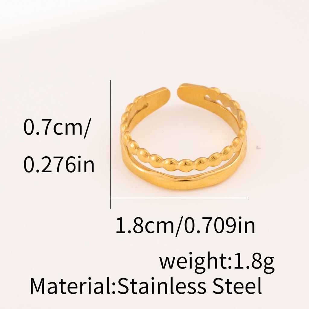 1Pcs Lady stainless steel open-ended ring, extravagant accessory ring, hollow finger ring