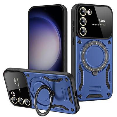 For Samsung S23 Plus Shockproof Hard Armor Cover Case For Samsung Galaxy S23 Ultra S23 FE Magnetic Ring Stand Holder Cover Capa