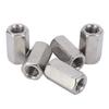 5PCS Metric Hex Coupling Nut M12 X 1.75 19 L35mm Stainless Steel Long Rod Coupling Hex Nut for Hanging
