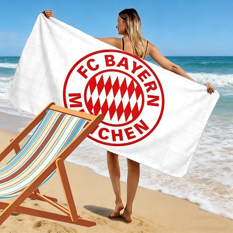 Bayern München3 Print Beach Towel, Large Soft Quick Dry Towel for Beach Camping Swimming