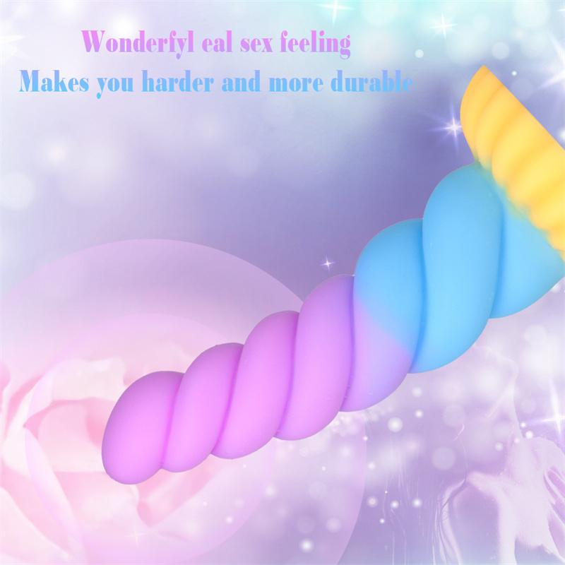 Weibliche Twist Anal Plugs geformt Silikon Penis weiche Farbmischung Simulation Masturbation Gerät Sexspielzeug