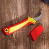 Insulated Knife Electricians Wire Stripper Cable Stripping Snips Straight Curved Blade Rubber Handle Peeling Hand Tool