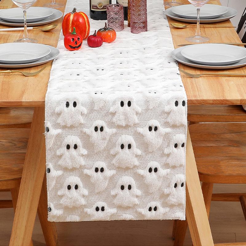Halloween Table Runner, Holiday Kitchen Dining Table Decoration for Home Party Decor Halloween Table Runner Seasonal Tablecloths