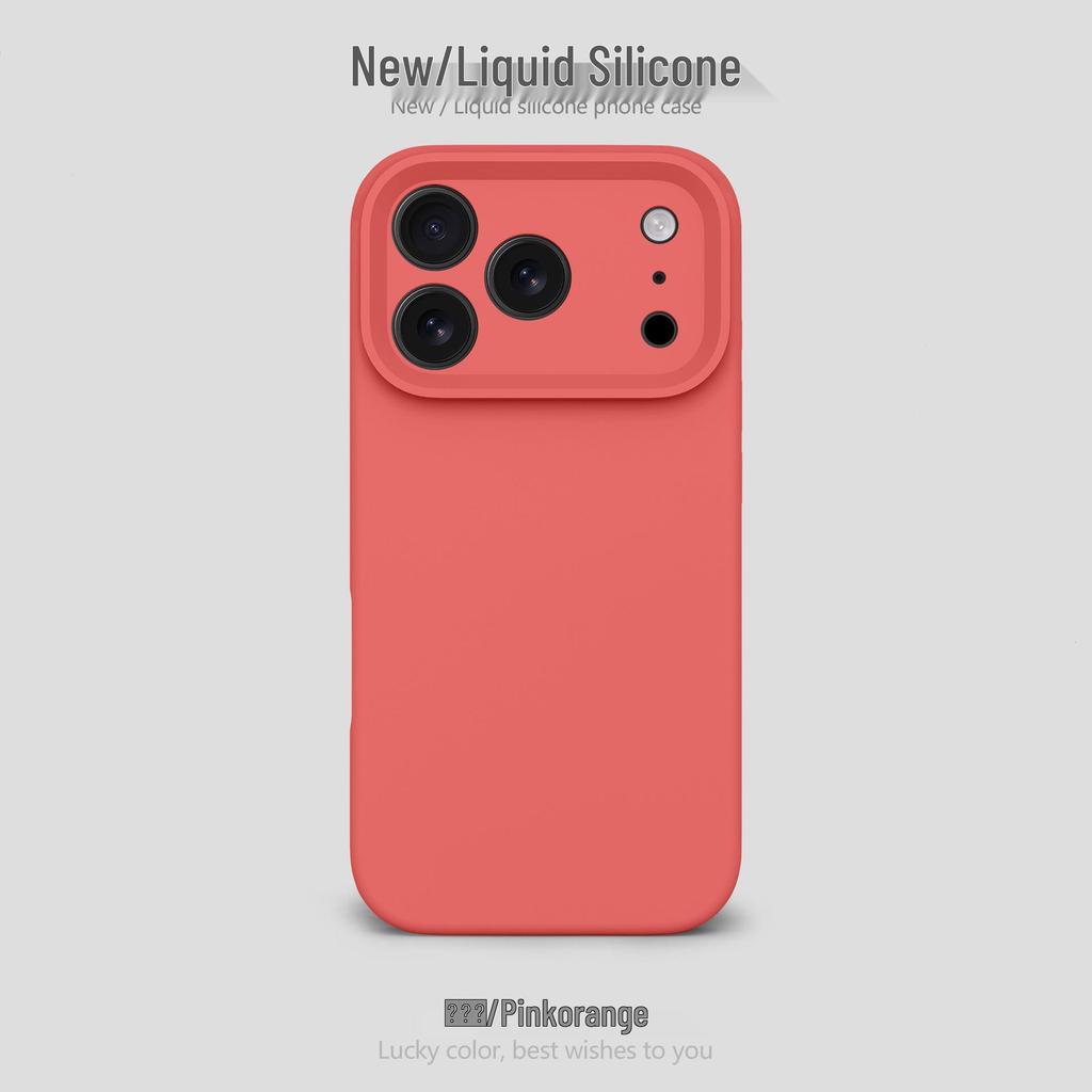 Flüssiges Silikon Airbag Sturzsichere Handyhülle für Apple 17Promax - Einfarbig, Feine Lochdesign für Frauen