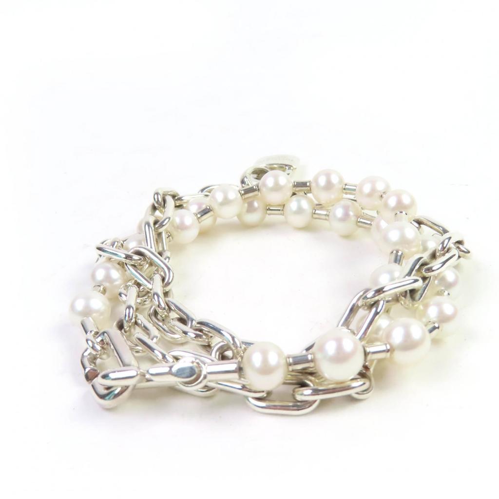 TIFFANY&Co. bracelet Medium Pearl Rock Bracelet Silver AG925 Women Used