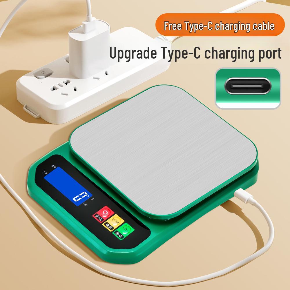 High-Precision Waterproof Stainless Steel Kitchen Scale, 10kg Capacity