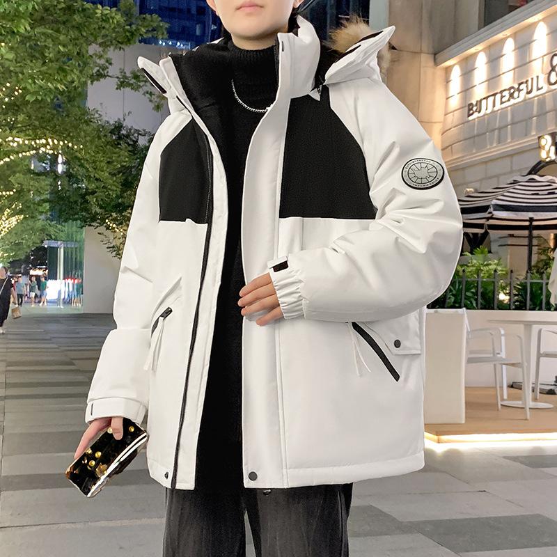 

New duck down hard shell charge ski jacket fabric couple down jacket winter windproof thickened waterproof mountaineering suit M