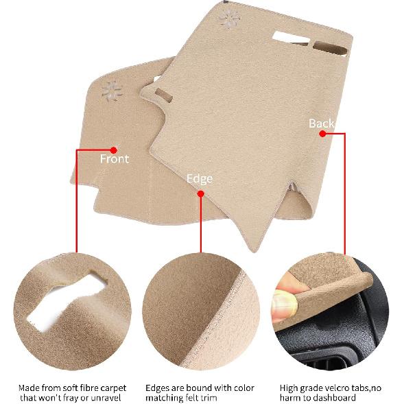 Dash Cover  Fit For 2004-2006 Lexus RX330,2007-2009 RX350, 2006-2008 RX400H,Dashboard Cover Mat Pad With Center Speaker Holes(Beige)