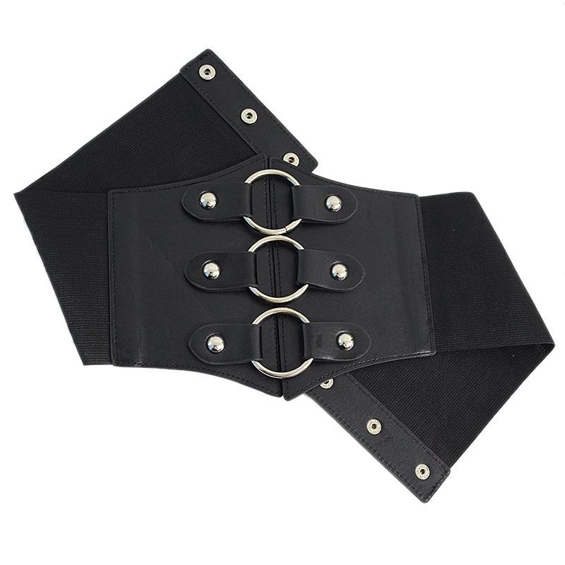 

Elastic waist belt with metal ring detail - women s fashion accessory for coats and dresses 68-88cm чёрный