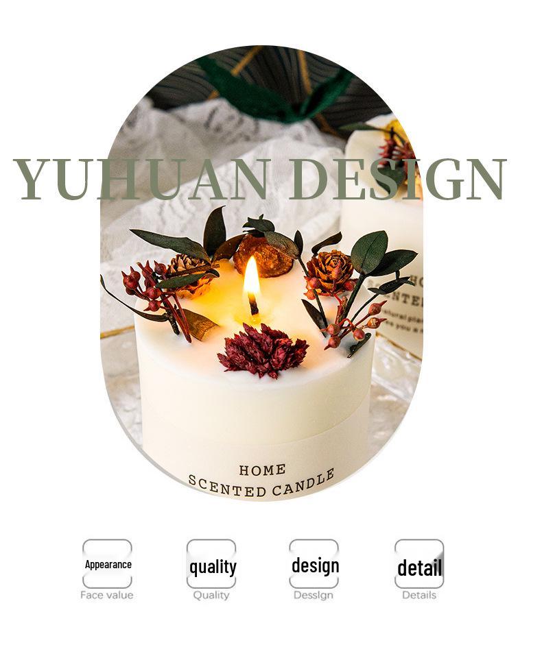 Exquisite Floral Scented Candle & Real Flower Diffuser Gift Box - Luxury Aromatherapy Birthday Gift for Her