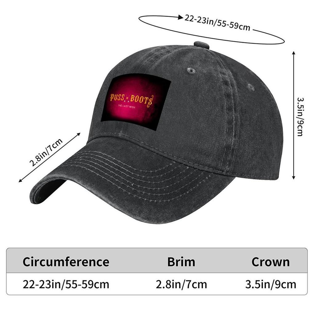 Puss in Boots The Last Wish Movie logo Baseball Cap Funny hats New Hat mens big size hat Dropshipping Baseball For Men Womens