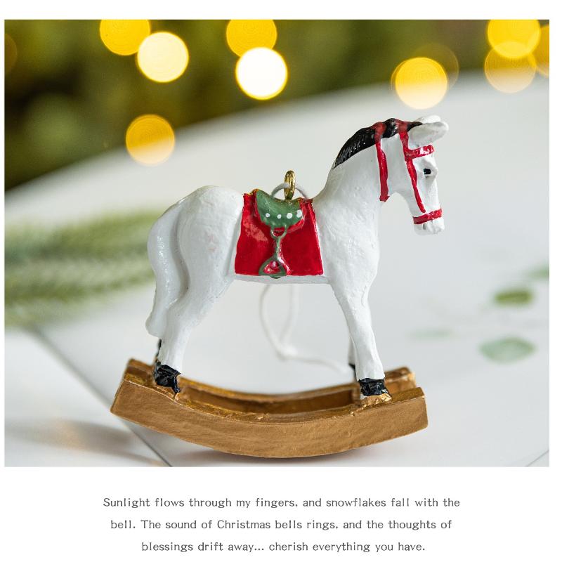 1 st Harts Gung Häst Julprydnad Vintage Stil För Träd Hängande Heminredning Diy Hantverk Samling Gåva Dekoration Hem