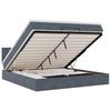 Enjoy a restful night s sleep with this Ottoman bed with mattress in dark gray 160 x 200 cm velvet
