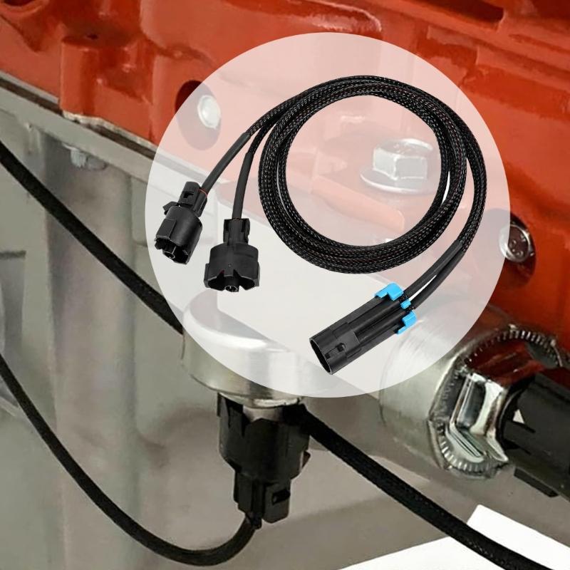 Engine Bay Knock Sensor Wiring Extension Harness, Molded End Lead with Outer Sleeve for Repair Service, Installation Work, and Single Harness Use