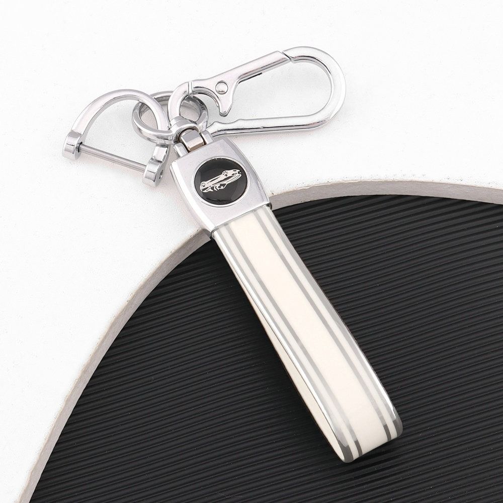 Fashion Colorful Alloy Keychain Rotatable TPU Car Keychain Simple Smooth Car Keyring For Men Women