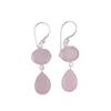 Rose Chalcedony Gemstone 925 Sterling Silver Jewelry Handmade Earrings1.88" Gift EE-73-17