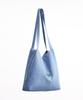Green Stuff Effortlessly Boxy Shopper Bag 53 Ribbed Denim - Light Blue