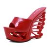 Fashion New 2024 Summer Fashion Slippers Wristband Metal Decorative Waterproof Platform Shaped Heel Super High Heel Korean Versatile