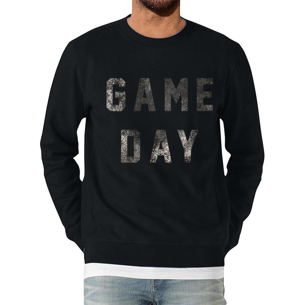 Men's Oversized Long Sleeve Crewneck Sweatshirt Casual Loose