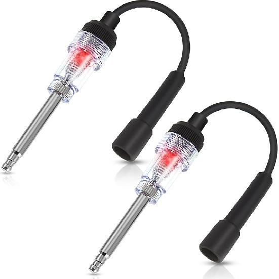 Inline Spark Plug Tester Engine Ignition Tester Straight Boot Ignition Tester Light Lawnmower Engine Checker Armature Diagnostic Detector For