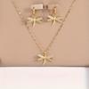 Fashion Gold Color Copper Dragonfly Earrings Necklace Set Zirconia Sparkling Temperament Women Wedding Jewellery Set Accessories
