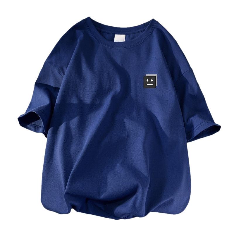 T-shirt Men's Short Sleeved New Loose Casual Korean Trendy Clothes Men's Printed Round Neck Pattern Fashionable