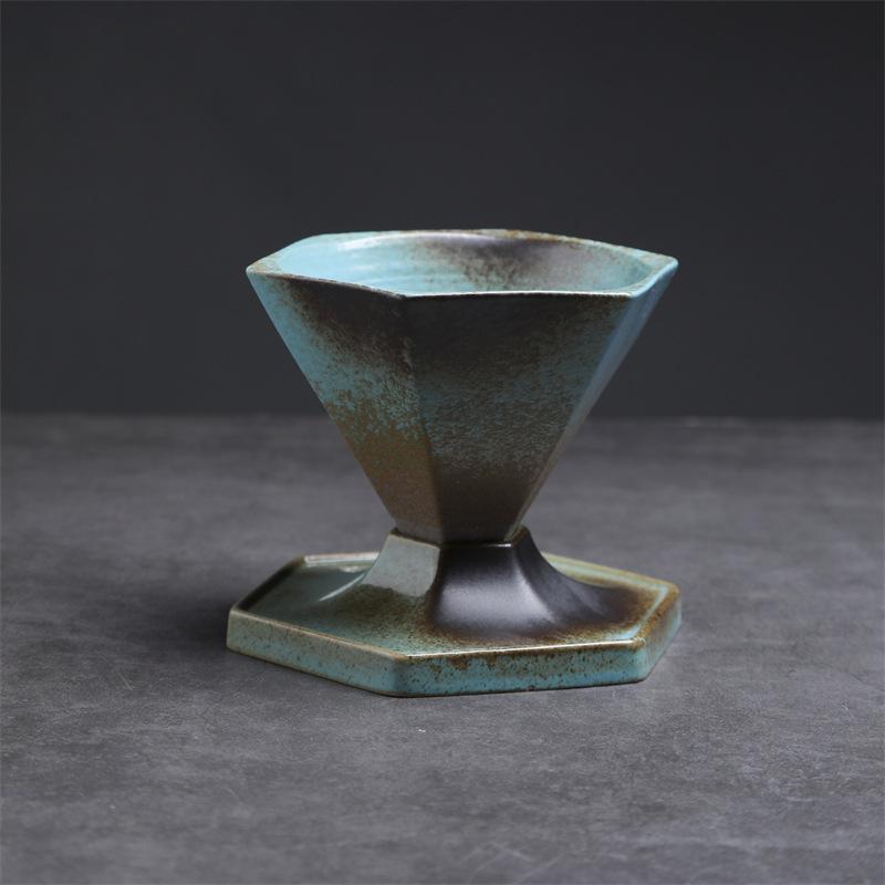 Creative Ceramic Cup Light Luxury Coffee Cup Saucer Set Retro Design Water Cup Afternoon Tea Cup