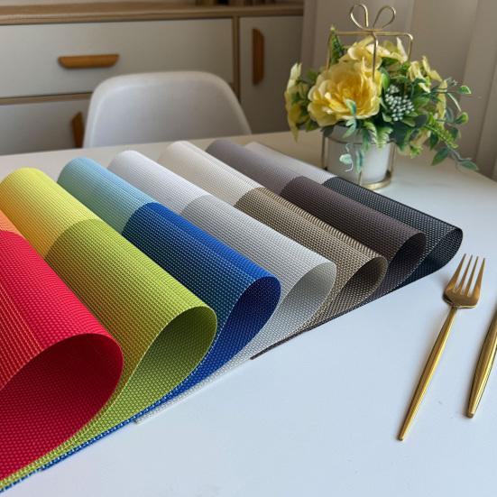 PVC Placemats Waterproof Heat Resistant Non-Slip Dining Table Mats