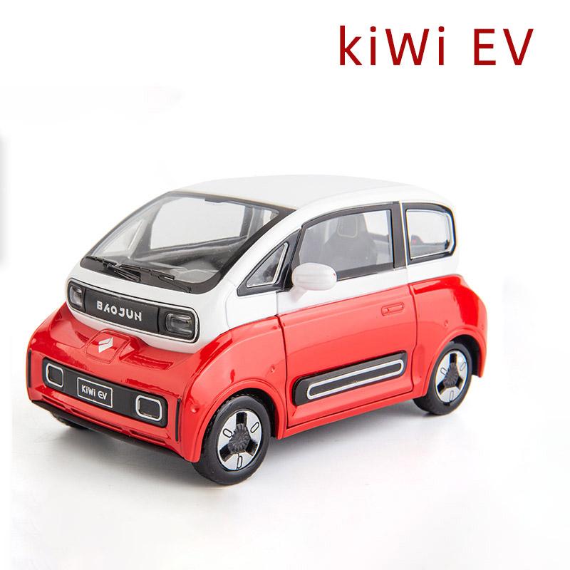 1/24 Wuling BAOJUN KIWI EV Legierung Druckguss & Spielzeugfahrzeuge Metall Spielzeugauto Modell Sound und Licht Rückzieher Sammlung Kinderspielzeug