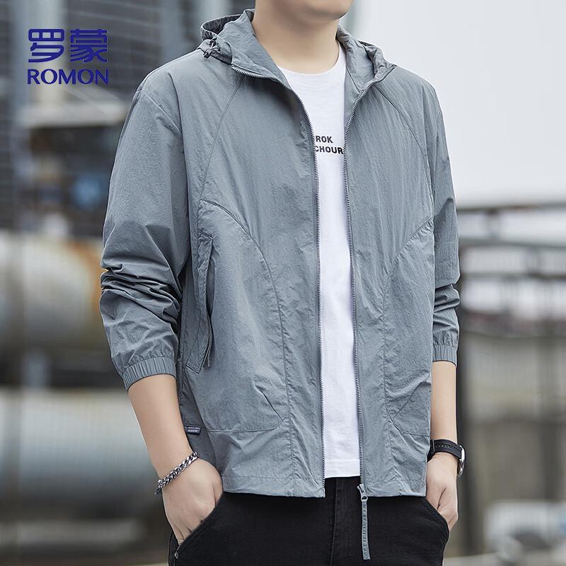 ROMON Men s Ice Silk Sun Protection Hooded Jacket 4XL