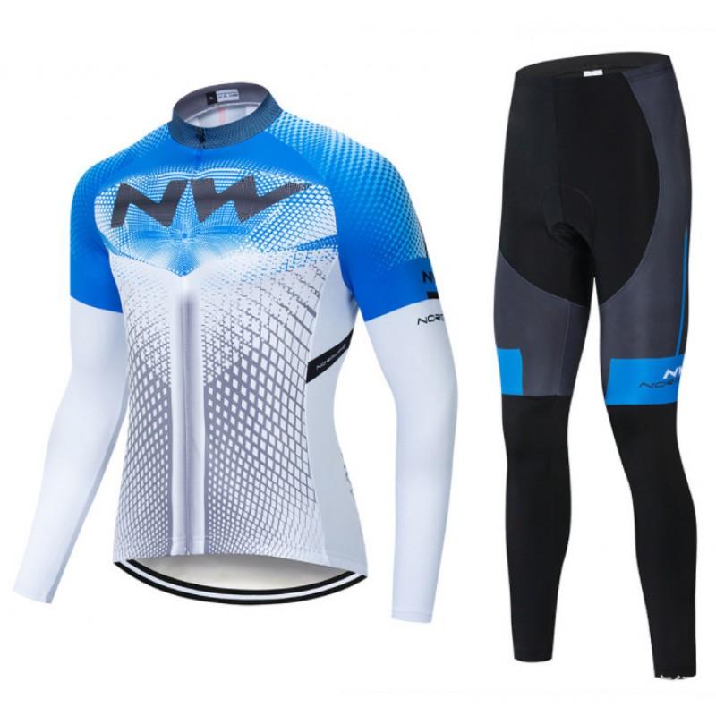 Men Women Cycling Outfit Set Long Sleeve Pants Quick Dry Bike Sportswear Autumn Winter Outdoor Riding