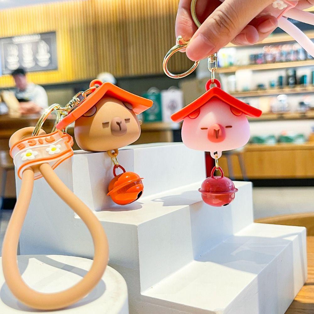 

Cartoon Capybara Keychain PVC Car Keyring Cute Capybara Pendant Bag Accessories