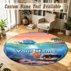 Round Rug Custom NameAmazing World of Gumball Pattern Non Slip Carpet Home Floor Decor