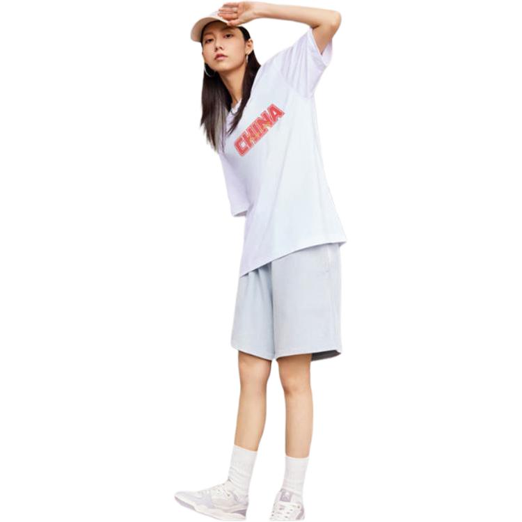 Li Ning T Shirts Unisex White Crew Neck Thin Straight Fit YTST053-1