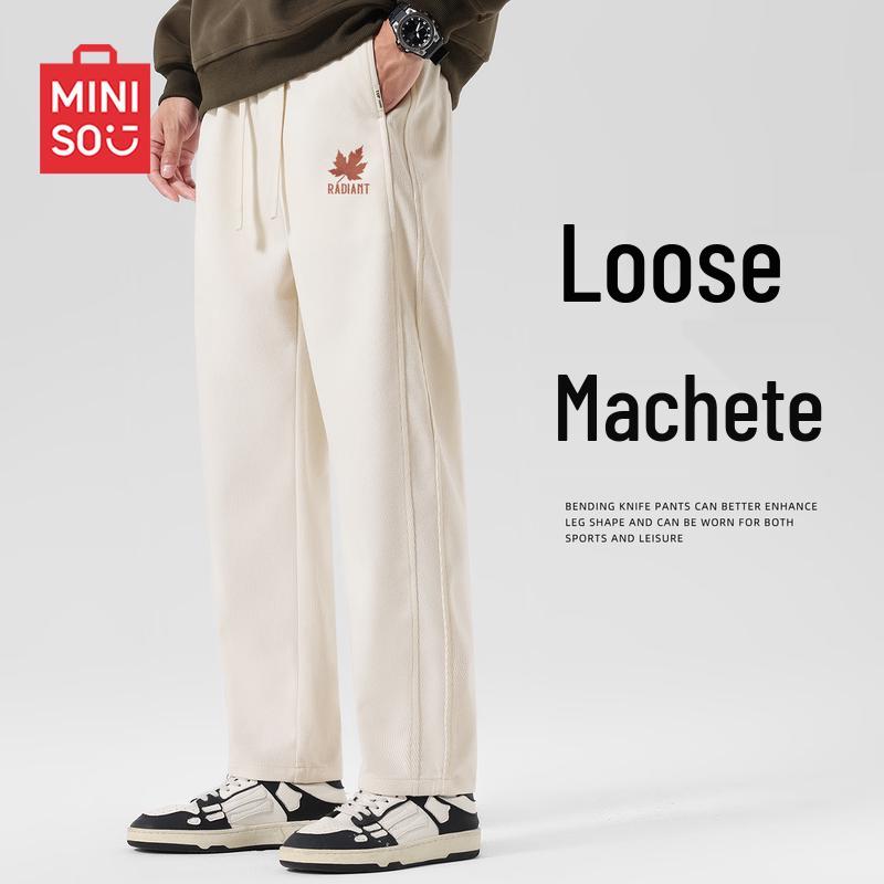 MINISO Men s Spring Loose Straight-Leg Corduroy Casual Pants 2XL